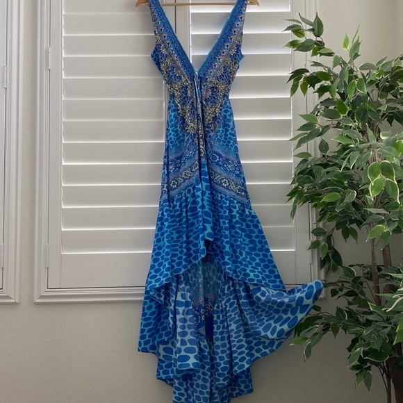 Moroccan Blue Summer Dress - Picture 1 of 3